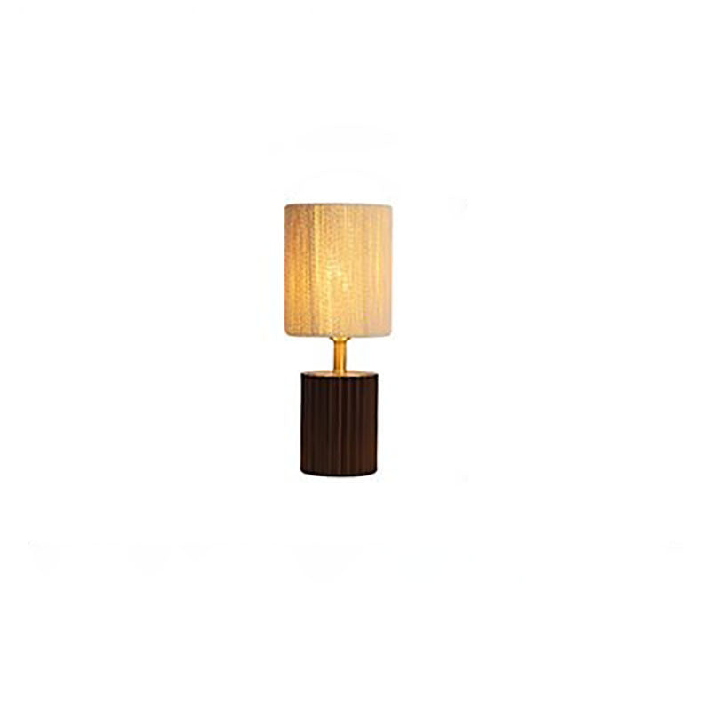 Column Wood Paper Rope Table Lamp