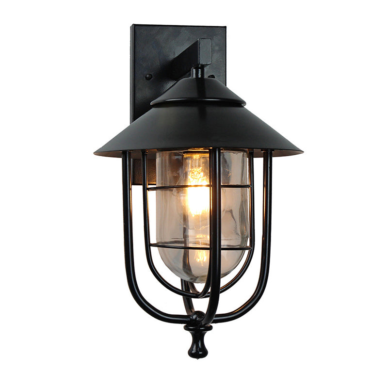 Bird Cage Iron Glass Outdoor Light