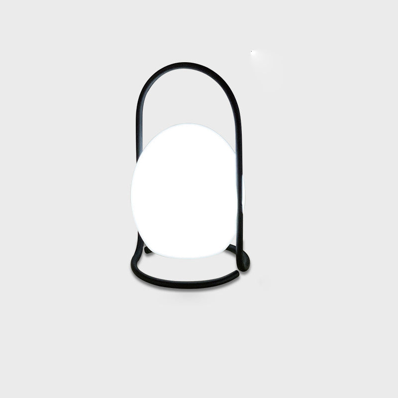 Metal PE Ball Egg Table Lamp