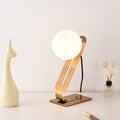 Round Iron Glass Study Table Lamp