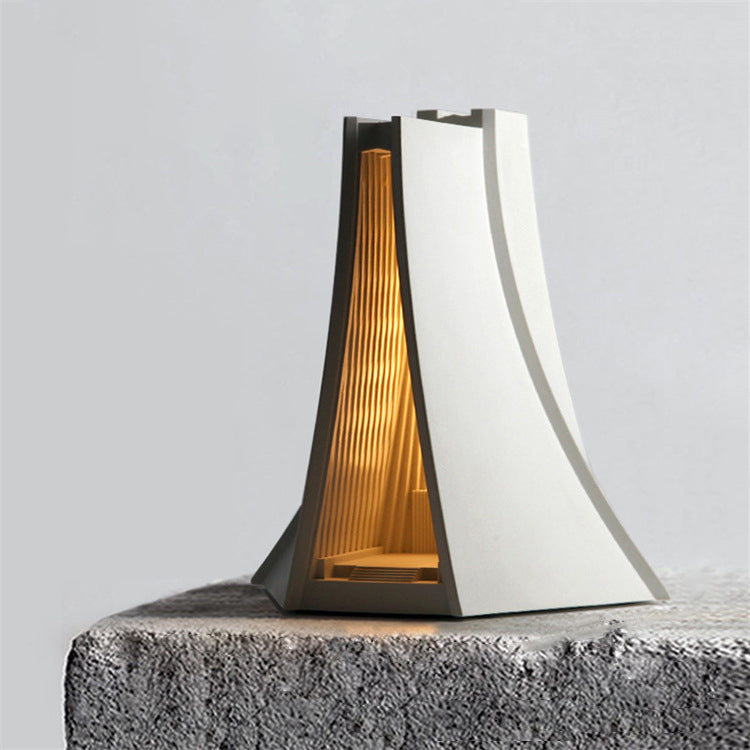 Triangle Concrete Bedroom Table Lamp