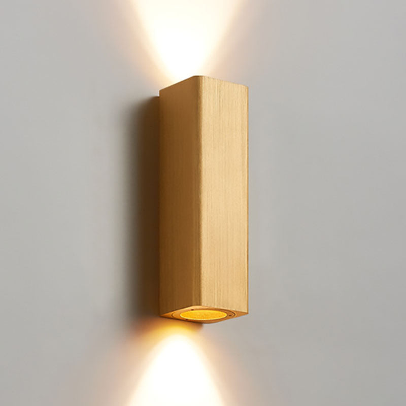 Brushed Aluminum Rectangular Column Wall Lamp