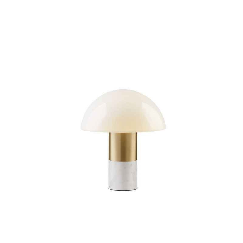 Mushroom Iron Glass Marble Table Lamp