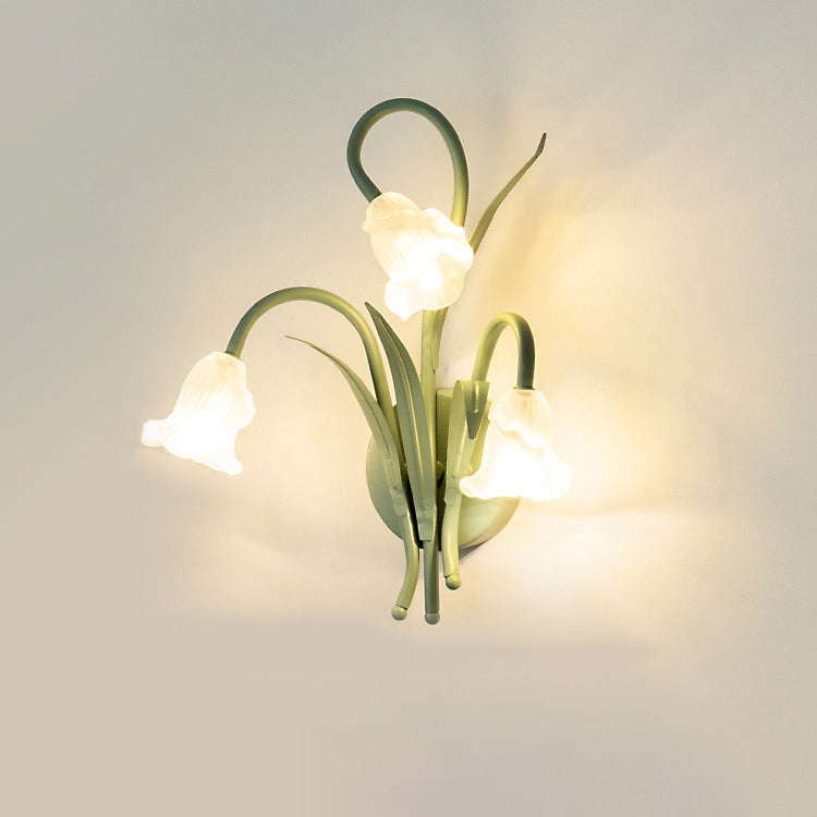 Floral Iron Glass 3/6 Wall Lamp