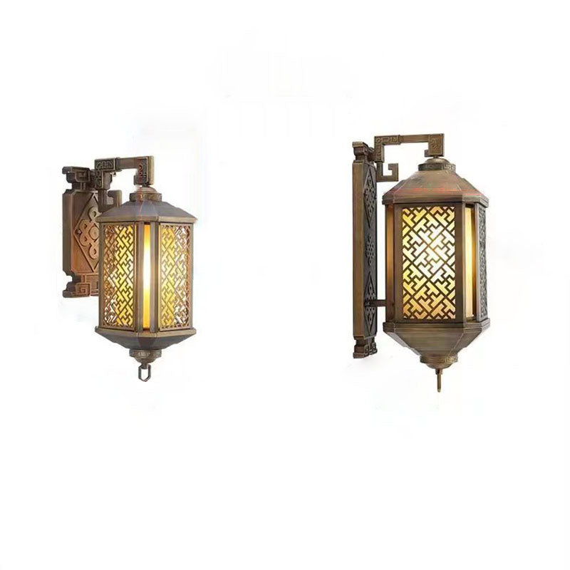 Brushed Aluminum House Pagoda Outdoor Light