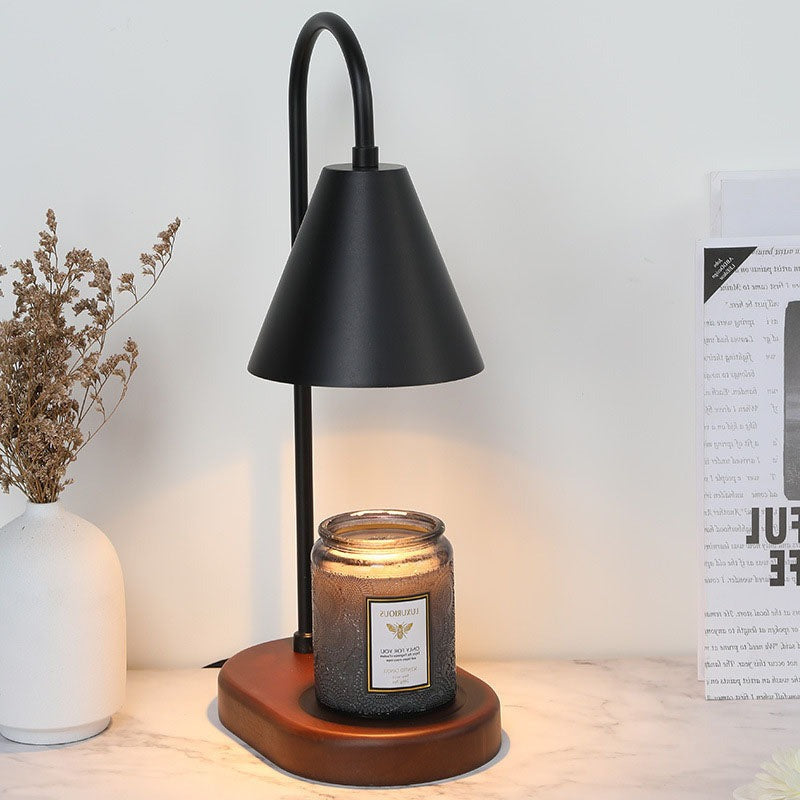 Hardware Cone Wood Dimming Table Lamp