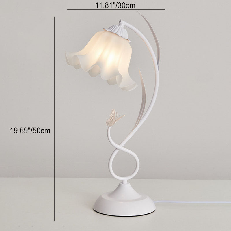 Wrought Iron Acrylic Flower Table Lamp