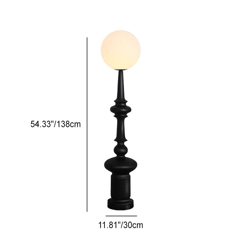 Sphere Roman Chess Column Floor Lamp