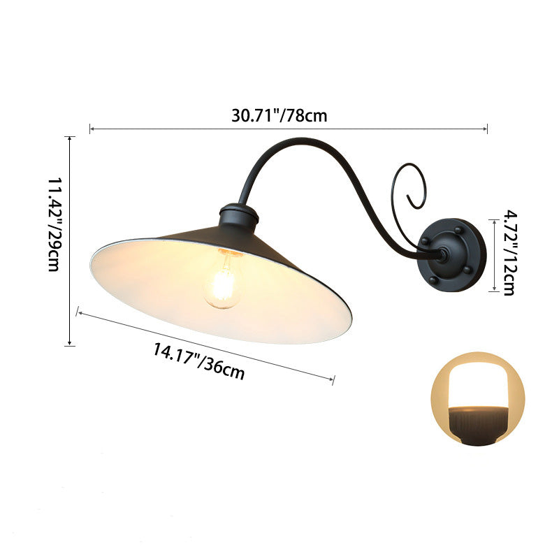 Iron Round Garden Outdoor Light