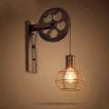 Pulley Iron Wall Lamp