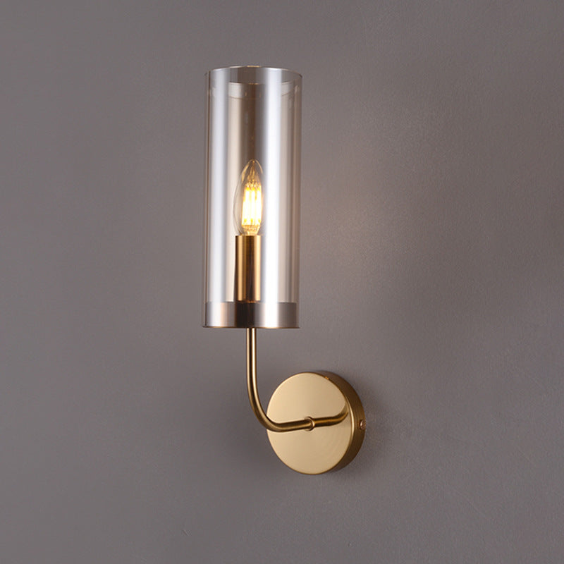 Glass Iron Wall Lamp