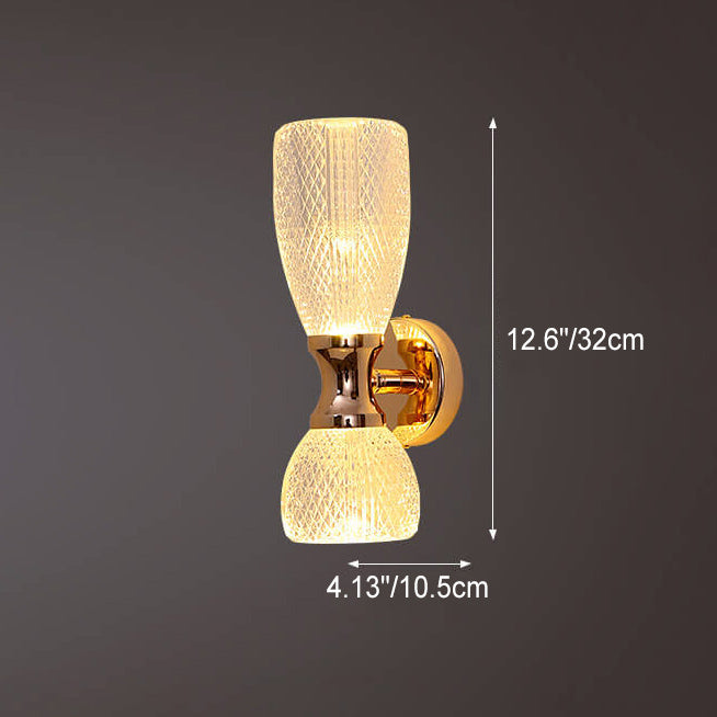 Column Acrylic Hardware Living 2-Light Wall Lamp