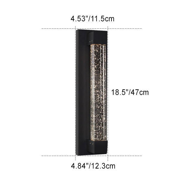 Rectangle Aluminum Iron Glass Outdoor Light