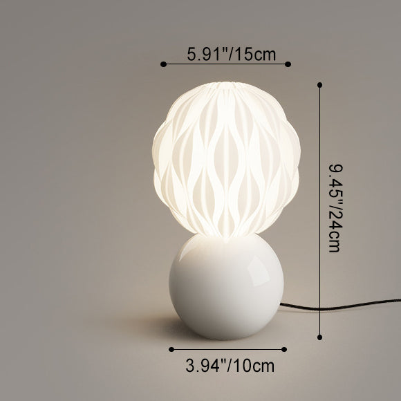 Orb Cloudy Ceramic PE Table Lamp