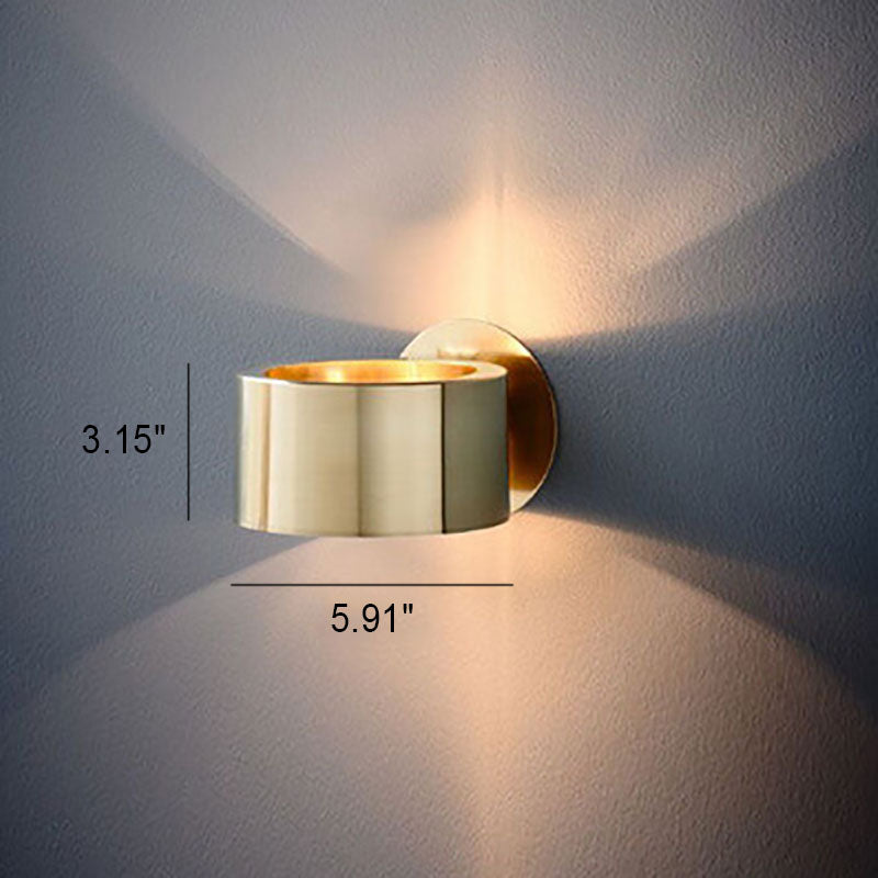 Gold Drum Wall Lamp
