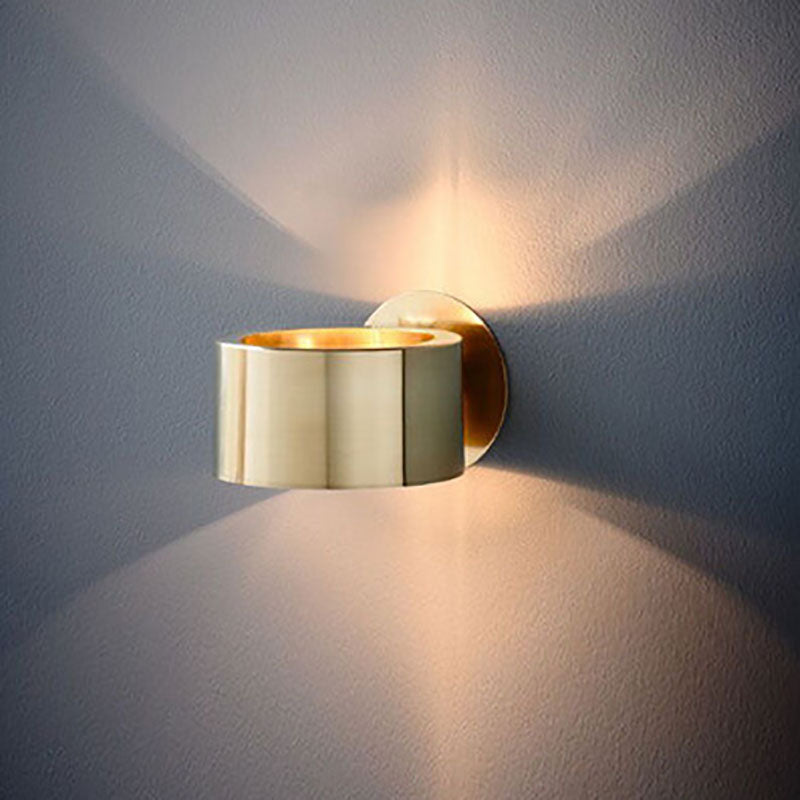 Gold Drum Wall Lamp