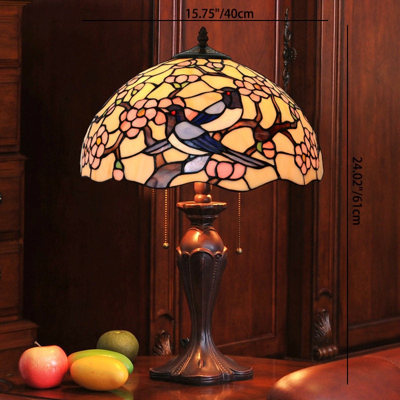 Half Ball Magpie Plum 2-Light Table Lamp