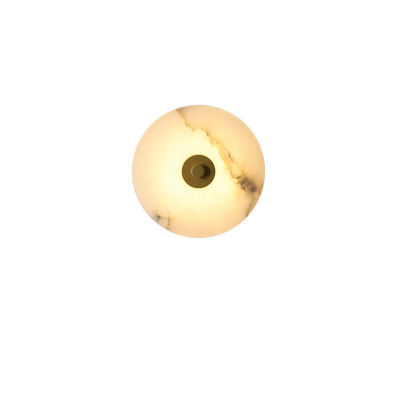 Round Marble Iron Wall Lamp