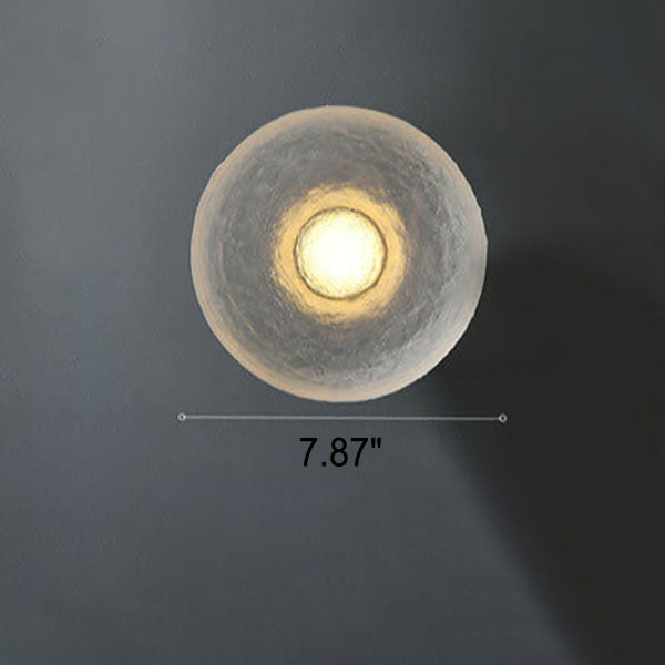 Resin Clear Round Disc Wall Lamp