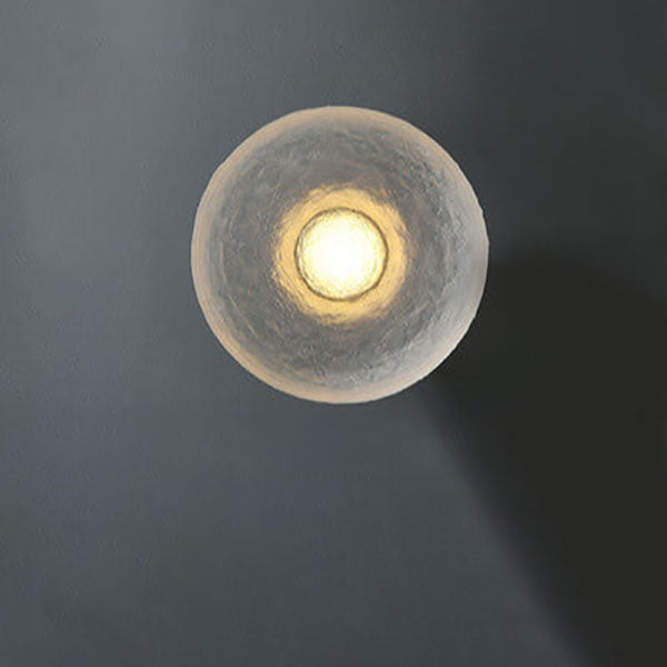 Resin Clear Round Disc Wall Lamp