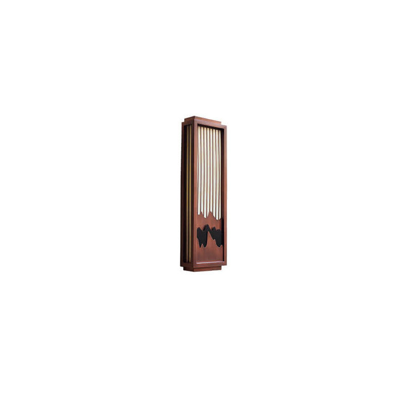 Rectangular Faux Marble Stainless Outdoor Light