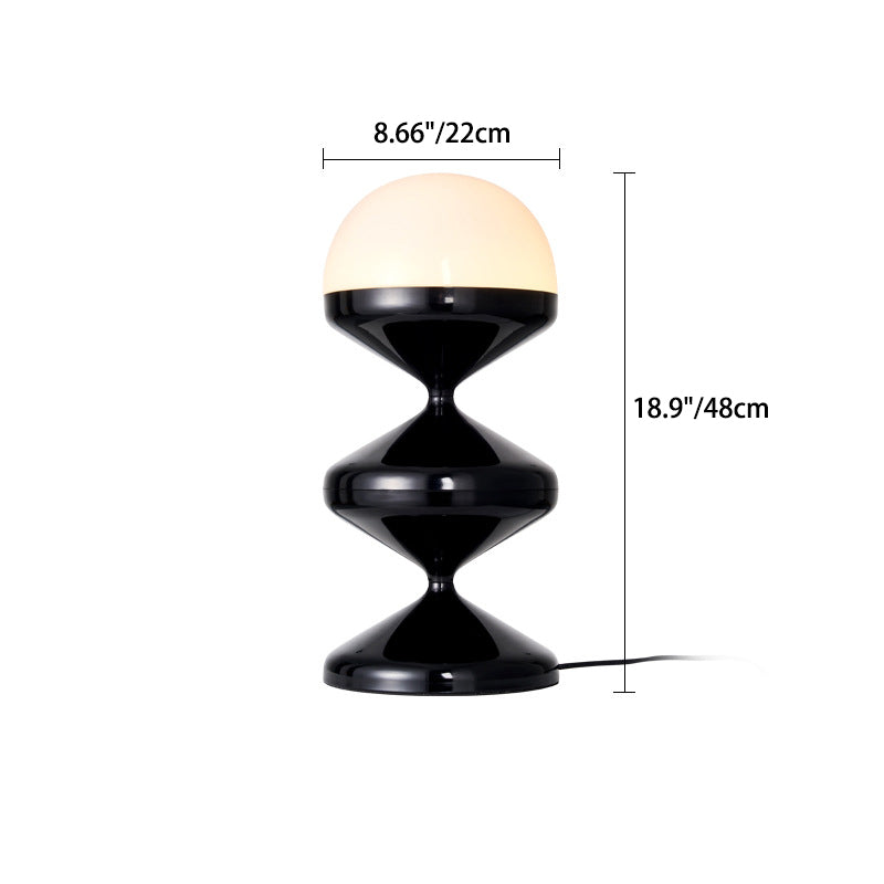 Wave Iron Glass Bedroom Table Lamp