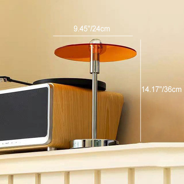Acrylic Round Sheet Iron Table Lamp
