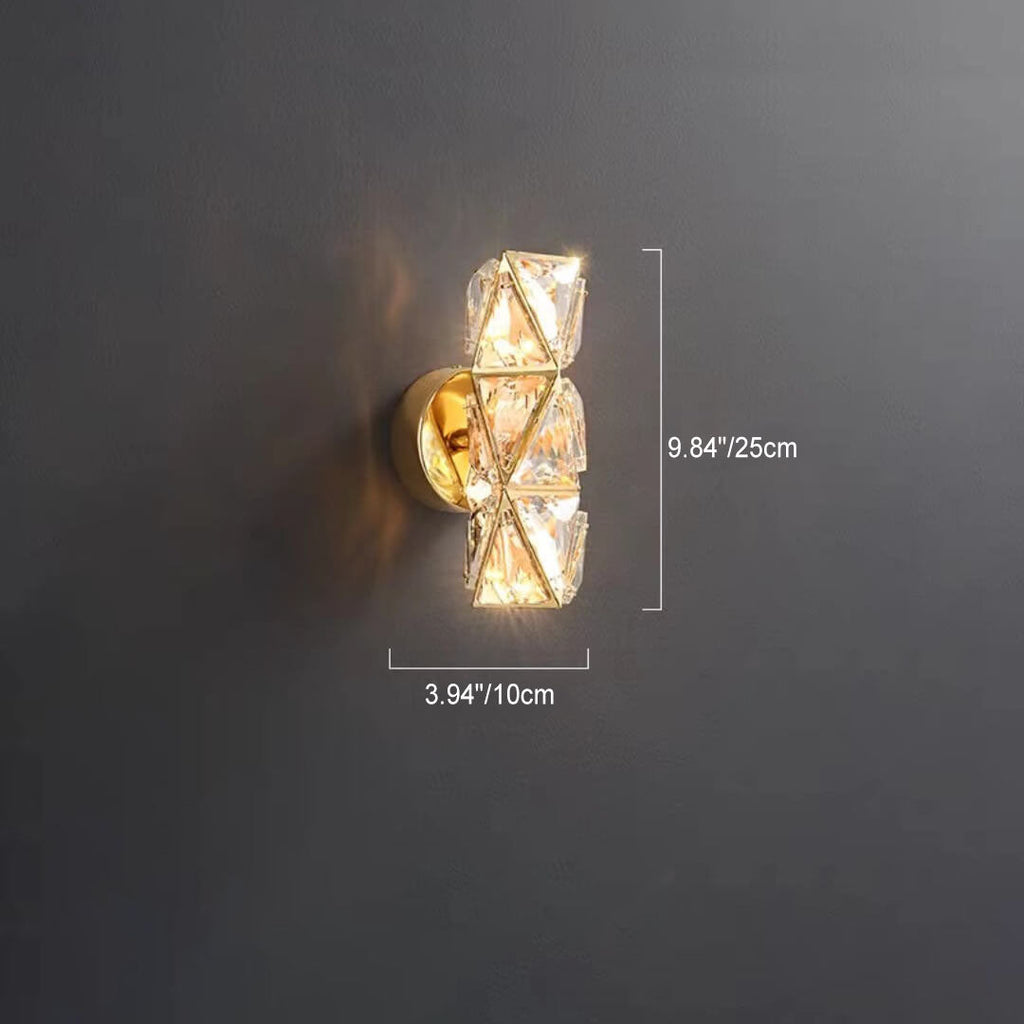 Gold Crystal Diamond Texture Wall Lamp