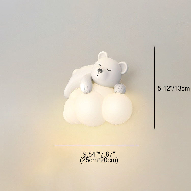 Kids Resin PE Bear Wall Lamp