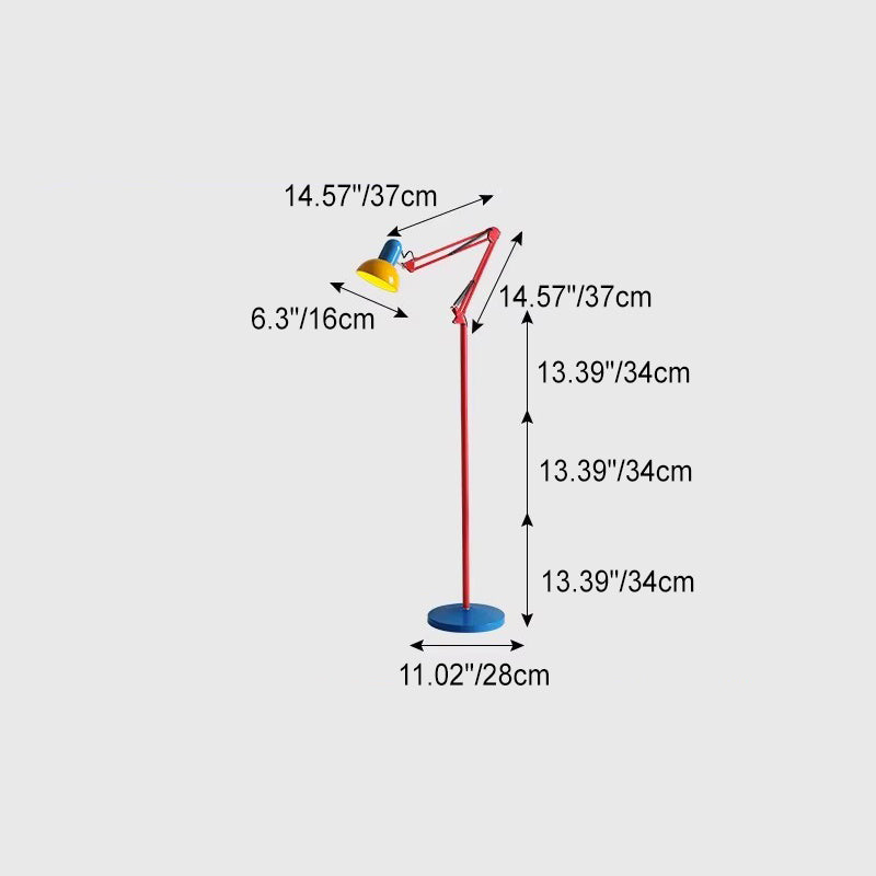 Modern Simplicity Iron Half Floor Lamp