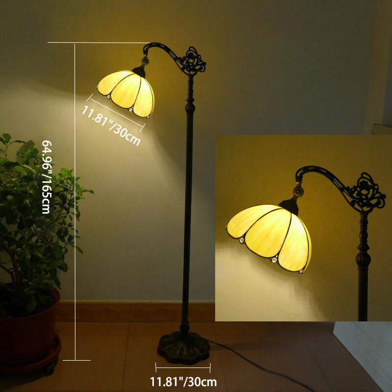 Traditional Tiffany Stained Glass Floor Lamp