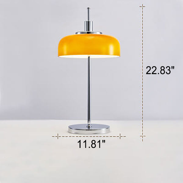 Orange Iron Glass 3-Light Table Lamp