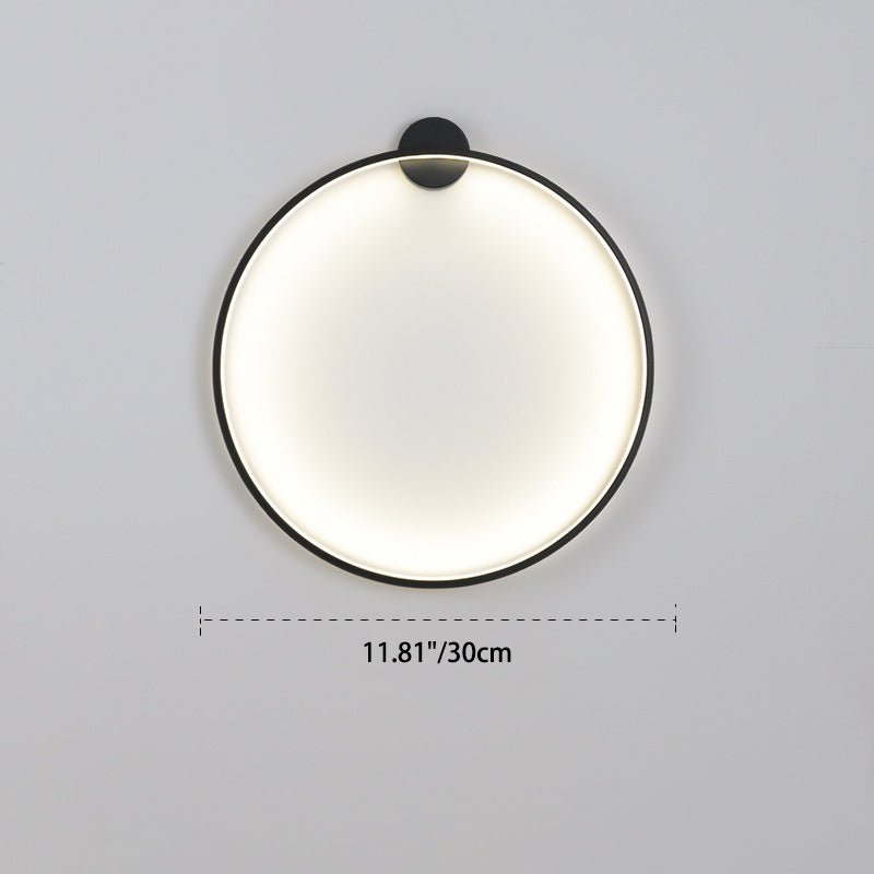 Aluminum Acrylic Round Bedroom Wall Lamp
