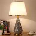 Fabric Lampshade Stone Pattern Table Lamp