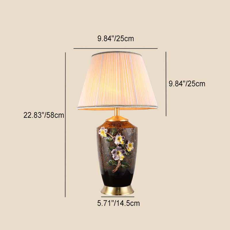 Peach Blossom Vase Shaped Table Lamp