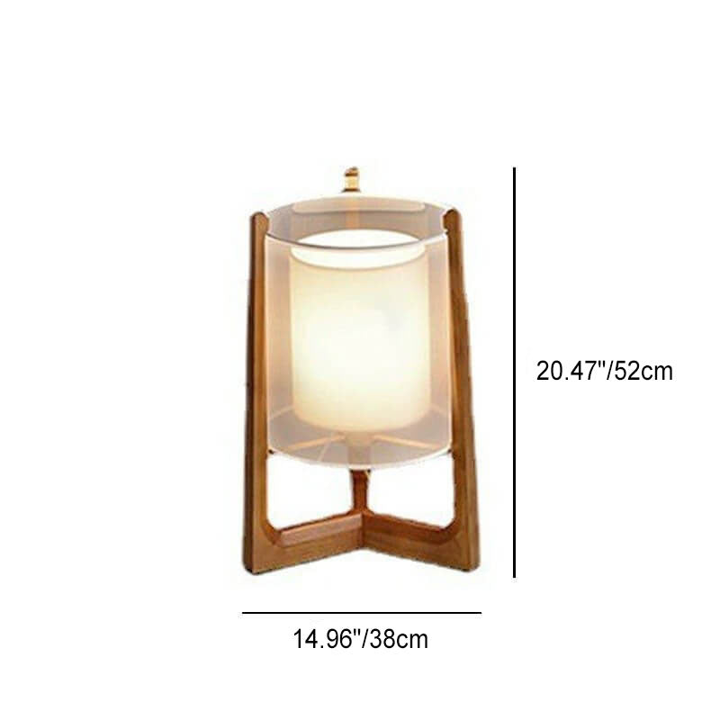 Japanese Minimalist Solid Wood Floor Lamp