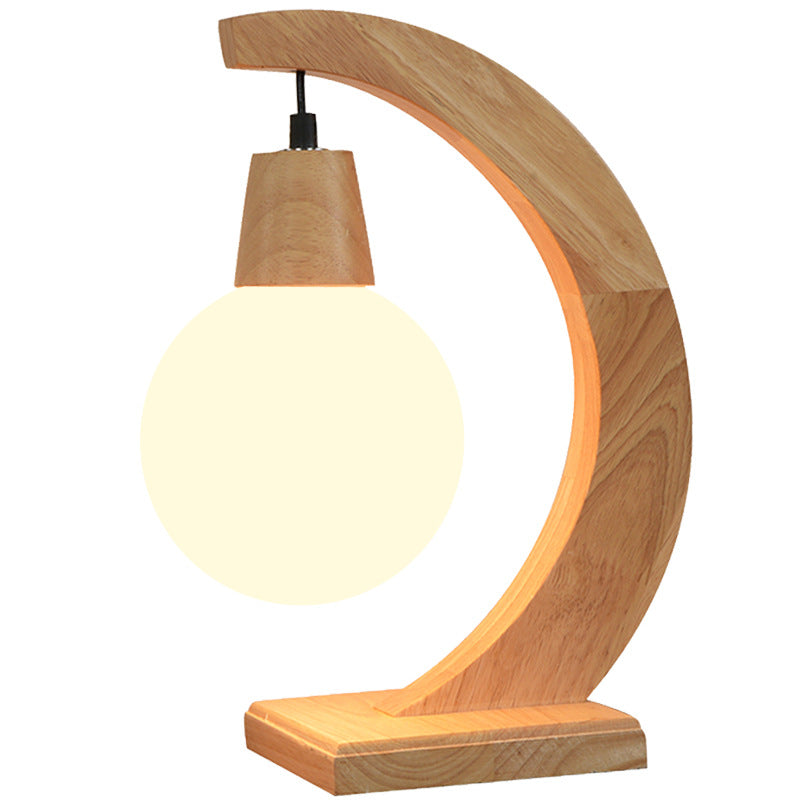 Glass Ball Bend Solid Table Lamp