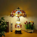 Baroque Umbrella Resin Stained 3-Light Table Lamp