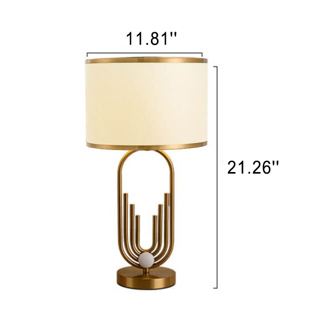 Fabric Metal Ring Table Lamp