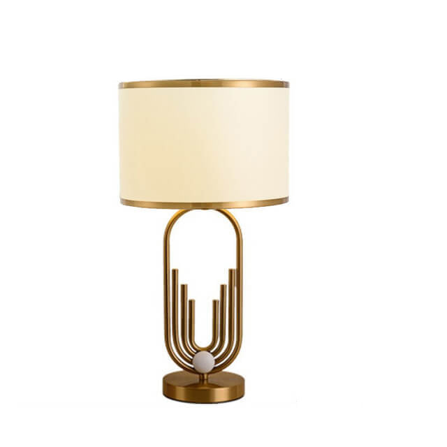 Fabric Metal Ring Table Lamp