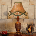 Floral Texture Fabric Pleated Table Lamp