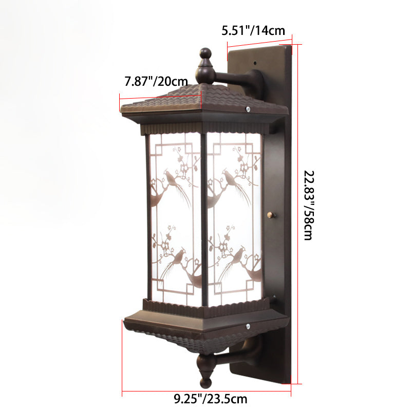 Rectangular Aluminum Glass Garden Outdoor Light