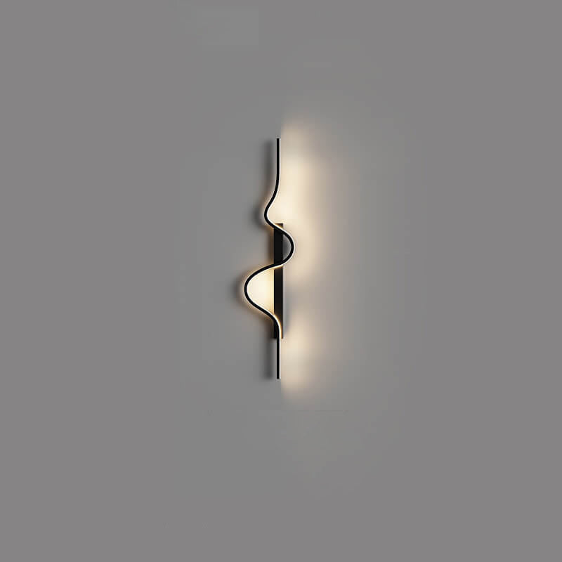 Long Wave Design Aluminum Wall Lamp