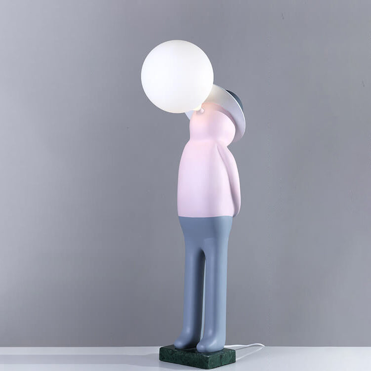 Human Sculpture Fiberglass Resin Floor Lamp