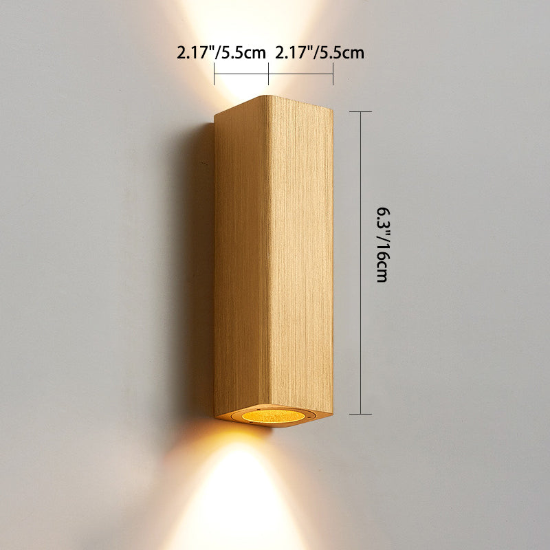 Rectangular Aluminum Bedroom Wall Lamp