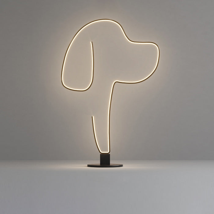 Iron Aluminum Acrylic Cat Floor Lamp
