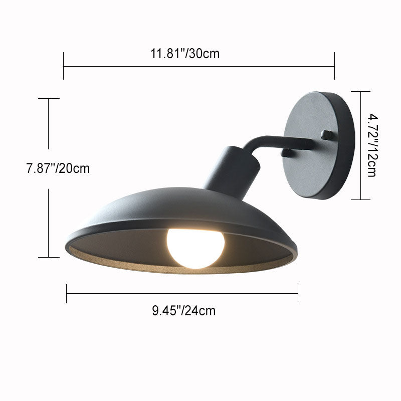Round Iron Patio Outdoor Light