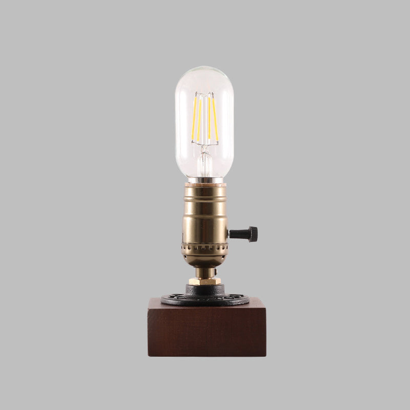 Square Elliptical Aluminium Copper Table Lamp