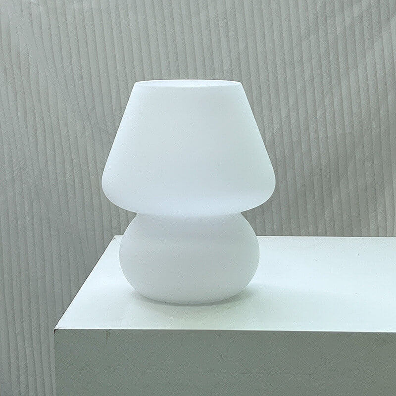 Striped Mushroom Glass Table Lamp