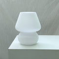 Striped Mushroom Glass Table Lamp